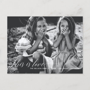 Carte Postale C'est l'amour Simple Script Photo Valentines Day