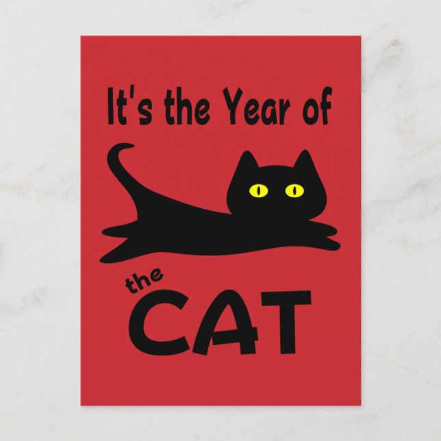 Carte Postale C'est l'année du CHAT (Devant)