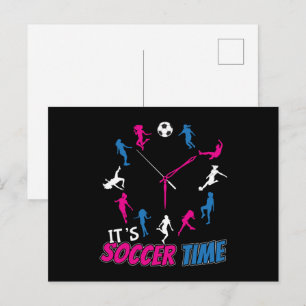 Carte Postale C'est le temps du soccer Citation de soccer pour f