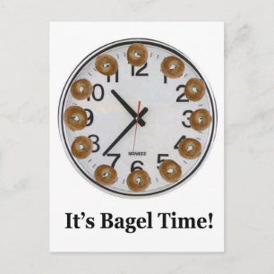 Carte Postale C'est l'heure des Bagels !