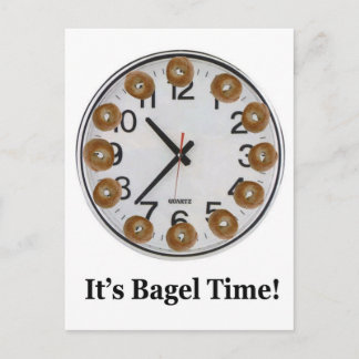 Carte Postale C'est l'heure des Bagels !