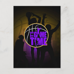 Carte Postale C'est l'heure du jeu - Purple & Gold