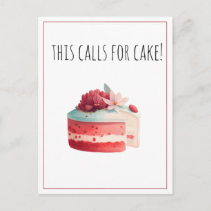Carte Postale C'est l'occasion de manger du gâteau Gâteau au v