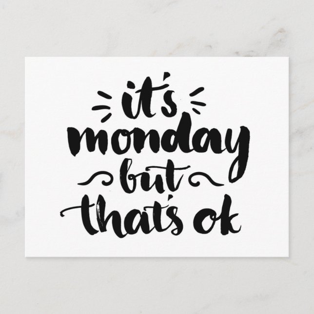 Carte Postale C'est lundi, mais c'est bon (Devant)
