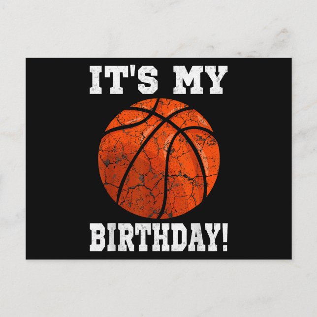 Carte Postale C'est mon anniversaire Basketball Lover cadeau Ret (Devant)