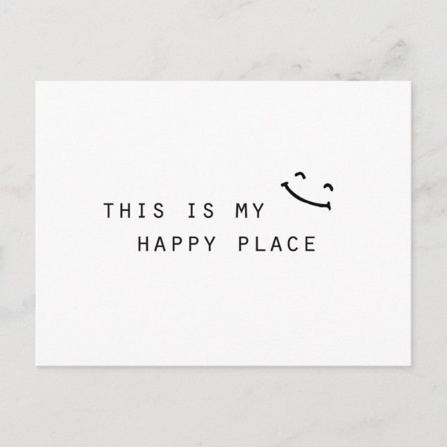 Carte Postale c'est mon endroit heureux design simple moderne (Devant)