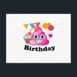 Carte Postale C'est My Birthday Poop Emoji kids Boy Party<br><div class="desc">C'est My Birthday Poop Emoji T-Shirt Kids Boy Party Tee</div>