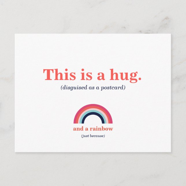 Carte Postale C'est un arc-en-ciel moderne enlacé (Devant)