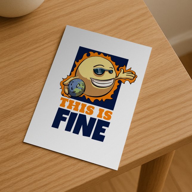 Carte Postale C'Est Un Beau Réchauffement climatique Dessin Sur  (Créateur téléchargé)