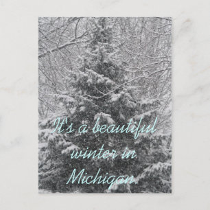 Carte Postale C'est un bel hiver dans le Michigan