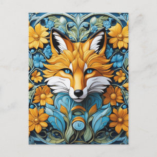 Carte Postale C'est un centre de renard de couleur ébène qui a é