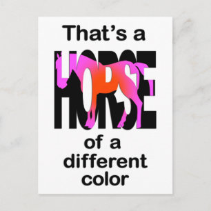 Carte Postale C'est un cheval d'une couleur différente