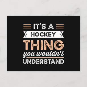 Carte Postale C'est un truc de hockey cadeau drôle pour les amat