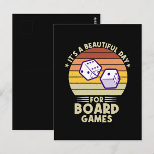 Carte Postale C'est une belle journée pour les jeux de société d