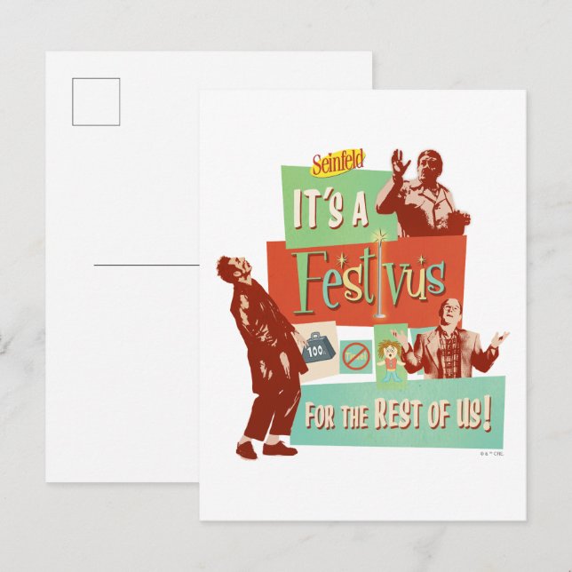 Carte Postale C'est une Festivus pour le reste d'entre nous (Devant / Derrière)