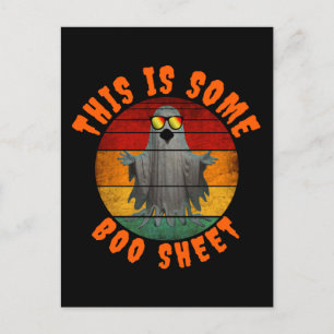 Carte Postale C'est une feuille de boo drôle vintage fantôme