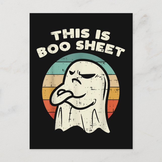 Carte Postale C'est une feuille de fantôme Boo  (Devant)