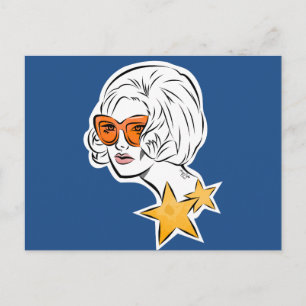 Carte Postale C'est une Star Retro Style