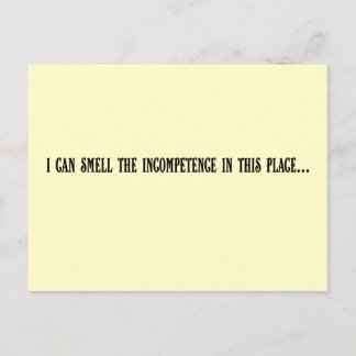 Carte Postale Cet endroit est synonyme d'incompétence
