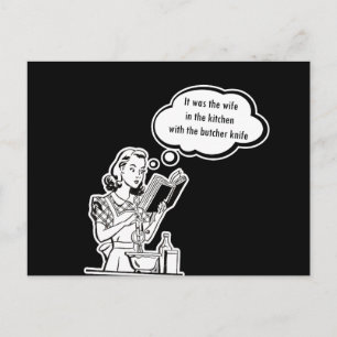 Carte Postale C'Était La Femme Avec Le Couteau Boucher
