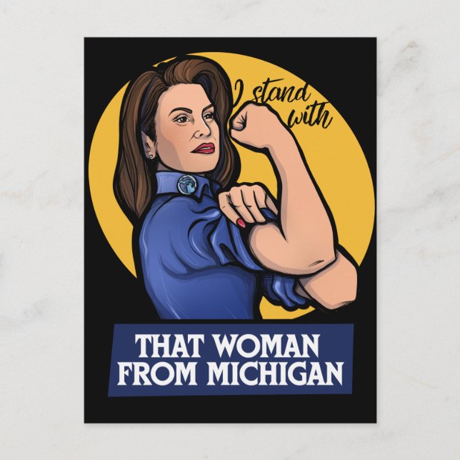 Carte Postale Cette femme du Michigan Gretchen Whitmer (Devant)
