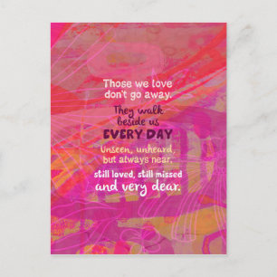 Carte Postale Ceux que nous aimons ne disparaissent pas