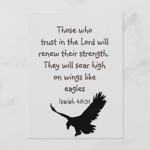 Carte Postale Ceux qui font confiance au Seigneur Écriture Inspi