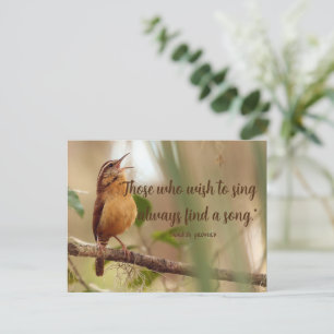Carte Postale Ceux Qui Souhaitent Chanter Choisissent Un Oiseau