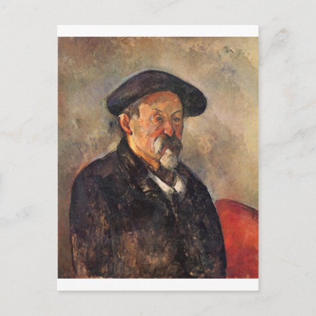 Carte Postale Cezanne - Autoportrait avec Barett (Devant)