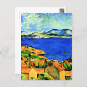 Carte Postale Cezanne - Golfe de Marseille, oeuvre d'art populai (Devant / Derrière)