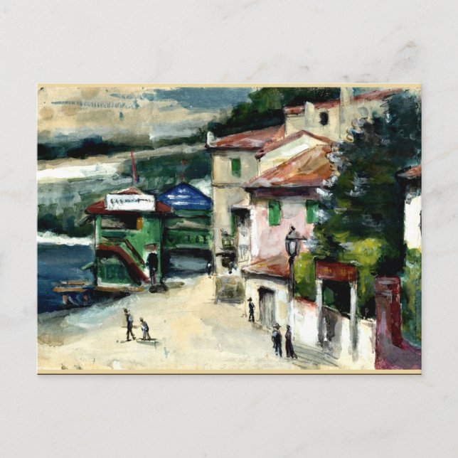 Carte Postale Cezanne - Le Restaurant Mistral à l'Estaque (Devant)