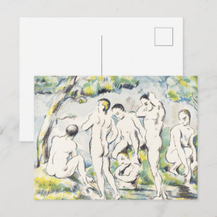Carte Postale Cezanne Les Baigneurs Impression Lithographique Vi