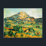 Carte postale Cezanne Mont Sainte-Victoire<br><div class="desc">Carte postale Cezanne Mont Sainte-Victoire. Peinture à l'huile sur toile de 1895. Paul Cezanne a peint le Mont Saint-Victoire à Aix-en-Provence à plusieurs reprises tout au long de sa carrière. Cette restitution s’est achevée vers la fin de la vie de l’artiste et témoigne de l’amour profond de Cezanne pour le...</div>