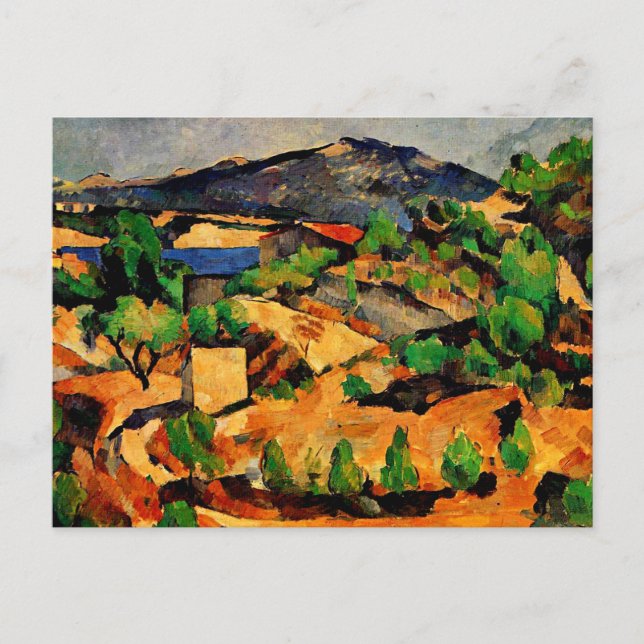 Carte Postale Cezanne - Montagne vue de l'Estaque (Devant)