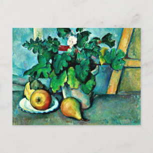 Carte Postale Cezanne - Pot de primeurs et fruits
