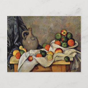 Carte Postale Cezanne - Rideau, Jug et Fruit