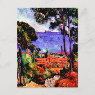 Carte Postale Cezanne - Vue à travers les arbres