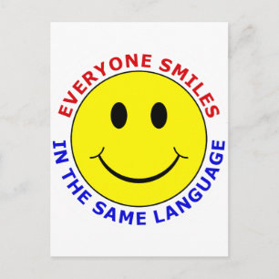 Carte Postale Chacun Sourit Dans La Même Langue
