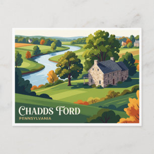 Carte Postale Chadds Ford et Champ de bataille de Brandywine Pen
