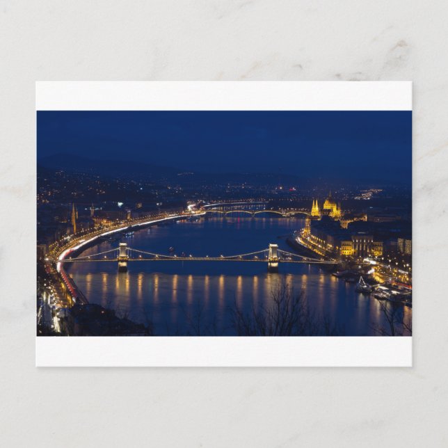 Carte Postale Chain bridge Hungary (Devant)