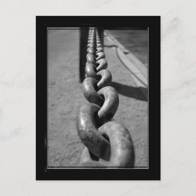 Carte Postale Chaîne en noir et blanc (Devant)