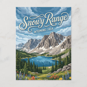 Carte Postale Chaîne enneigée Wyoming