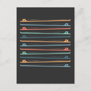 Carte Postale Chaîne Instrument Bows Violon Fiddle Joueur Cello