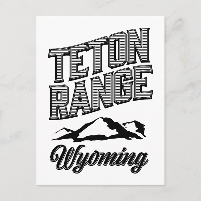 Carte Postale Chaîne Teton, Wyoming (Devant)