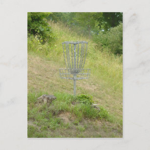 Carte Postale Chaînes d'un panier de golf sur disque
