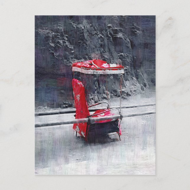 Carte Postale Chaise de dedan rouge chinois (Devant)