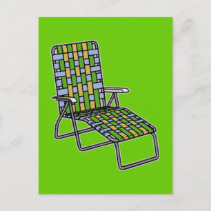 Carte Postale Chaise longue de jardin