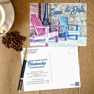 Carte Postale Chaises Adirondack Réunion de famille Ajoutez votr