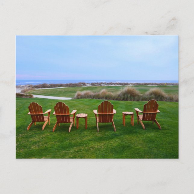 Carte Postale Chaises au 18th Green, Kiawah Island Golf Course (Devant)