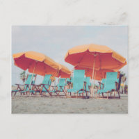 Chaises de plage en bleu et orange Voyage Photogra